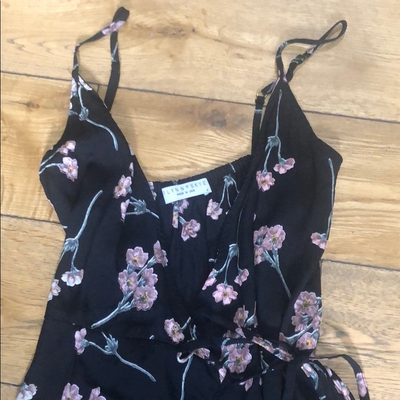 (Sold) Flynn Skye Scarlett Romper Black Cherry Blo - Picture 5 of 7